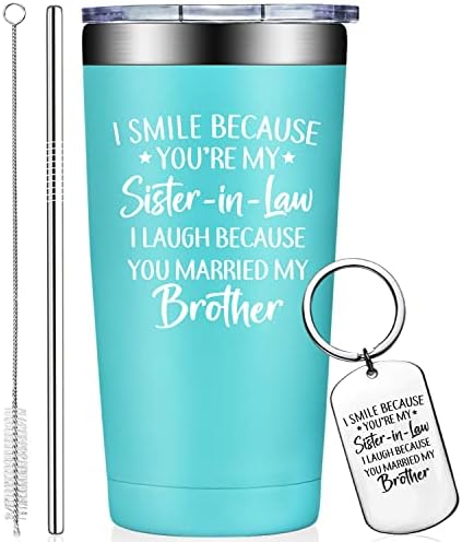 Grifarny Sister in Law Gifts, Gifts for Sister in Law - Sister in Law Birthday Gifts - Christmas Gifts for Sister in Law Women - Sister in Law Tumbler 20oz
