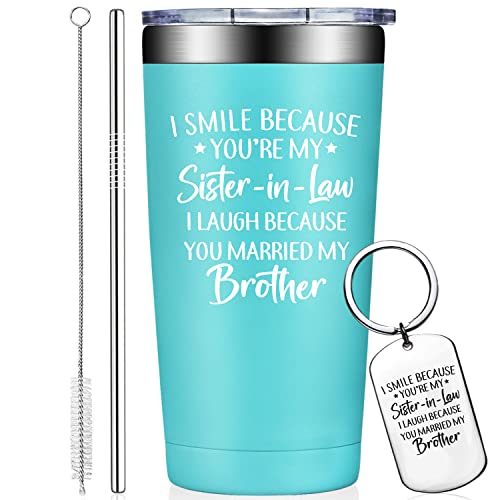 Grifarny Sister In Law Gifts, Gifts For Sister In Law - Sister In Law Birthday Gifts - Christmas Gifts For Sister In Law Women - Sister In Law Tumbler 20Oz #TOP2