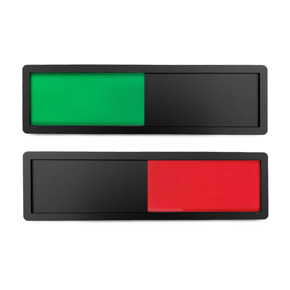 LICQIC Privacy Sign, Blank Sliding Privacy Door Indicator, Black — image 1