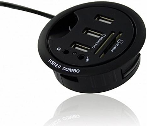 Ekit Mdhek Multi Desk Hub With 3 Usb Ports, Audio Ports and Card Readers