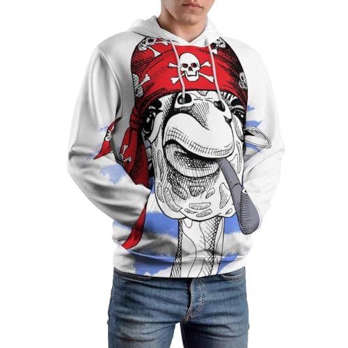 Sweat Girafe Fumante au Design Graphique Original avec Capuche - 6