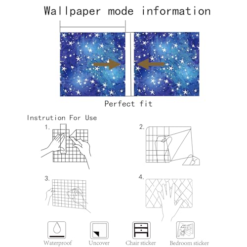 Papel de diseño galaxia autoadhesivo con acabado mate para decoración sutil 8