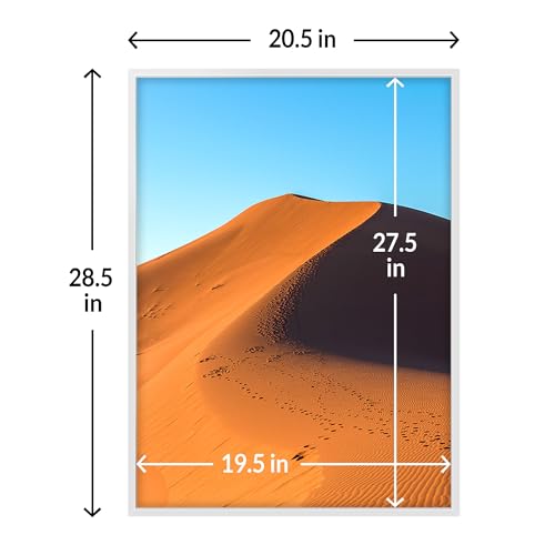 Image of LaVie Home 20x28 Picture Frame for Wall Display, 20x28 White Picture Frame with HD Plexiglas, 20 x 28 Poster Frame 1 Pack, Display Frame for Vertical or Horizontal, Classic Collection