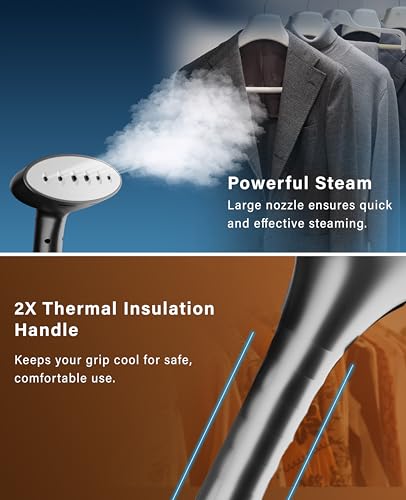 Image of OWNAIR Standing Iron Steamer For Clothes, Vertical Standing Garment Steamer, 2.1L Water Tank, 32 g /min, 8 Heat modes, 2000 watt, Adjustable Iron Board, Horizontal and Vertical, 1 year warranty