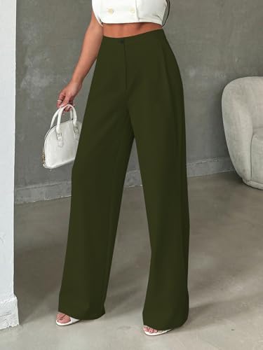 Image of Toochki Trousers for Woman Pants Women's Formal Office Korean | Black Track Pant | Straight | Cotton Spandex Stretchable Trouser | High-Waisted Bottom Wear