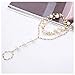 Produktbild HOOPEN Damen Perlen-Fußkettchen Armbänder Barfuß Strand Sandalen Kette Schmuck (Gold/2 Stück).
