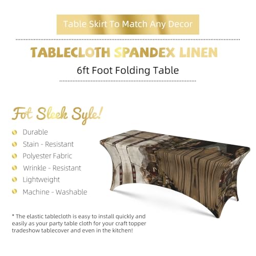 Nappe viking anti-vent avec coins ajustés pour stabiliser votre table de 1m80