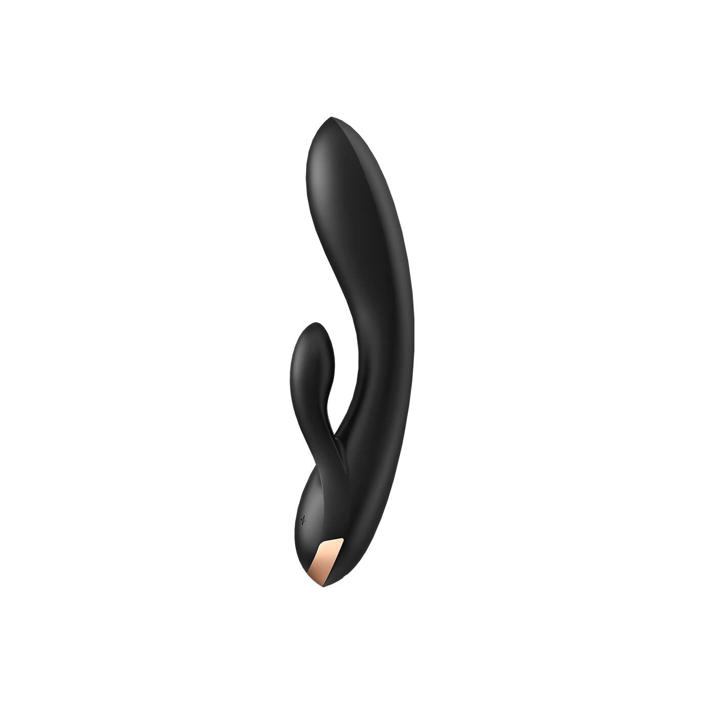 Satisfyer, vibrador, conejito con Bluetooth, Double Flex Connect App, 20 cm, con app, 3 motores, totalmente de silicona completa, recargable, impermeable, color:negro