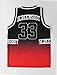 SCREENSHOT-TK11214 Mens Premium Urban Sreetwear Fashion Basketball Jersey Tank Top - Animation Bull Ball Player Sports Team Colored Signature Sleeveless Open Mesh Top-Black/Red-3XLarge