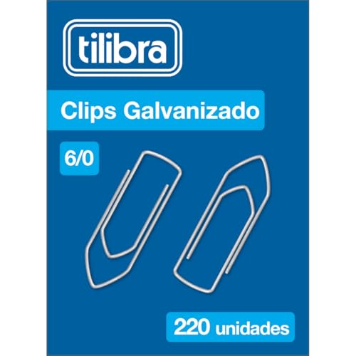 Tilibra - Clips 8/0 Galvanizado 25 Unidades