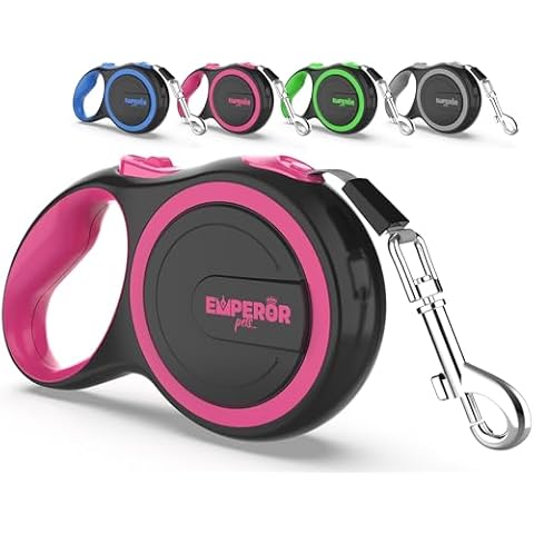 Emperor Pets 26 ft Retractable Dog Leash Large Dogs - Up to 110lb, Large Dog Leash Heavy Duty Leash Retractable 26 ft, Leashes for Large Breed Dogs, Medium Dogs -PK26 Cover