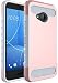HTC U11 Life Case, OUBA [Carbon Fiber] Hybrid Armor Defender Shock Absorption Protective Cover Case for HTC U11 Life - Rose Gold