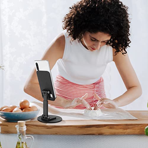 Lilanzo Cell Phone Stand, Angle Adjustable Phone Stand For Desk, Portable Cell Phone Dock Holder Compatible With Iphone 14 Pro, Se, Xr, 8 Plus 7 6, Samsung Galaxy, Google Pixel And More, Black #TOP7