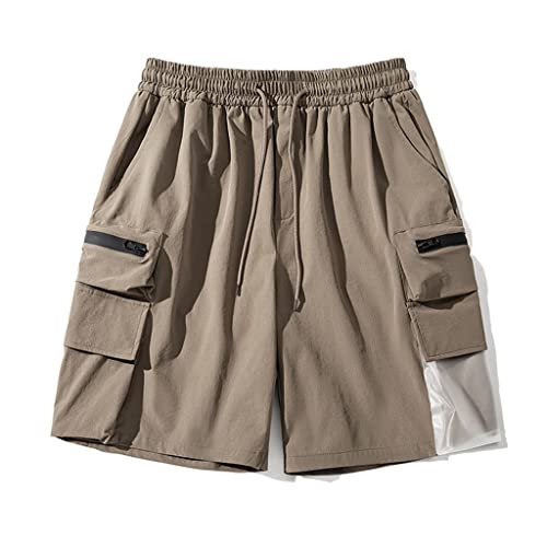 Short de travail pour homme en soie de glace CLSDRZC léger et respirant pour l'été