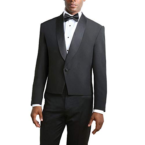 Men's Black One Button Shawl Eton Jacket