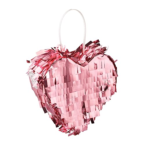 Relaxdays Mini Piñata Corazón, para Rellenar, Papel Metálico, Cum...