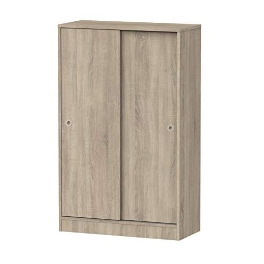 Muebles Pitarch Tibet Armario, Aglomerado de partículas y melamina de Alta Densidad, Roble Cambrian, 120 x 74 x 33 cm
