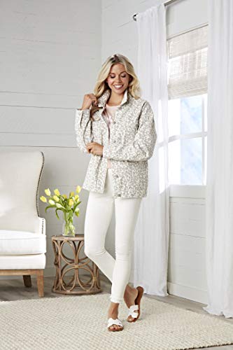 Mud Pie Womens Shaw Boyfriend Jacket White, White, Large Us #TOP3