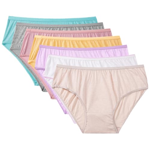 Reljoyinn Lot de 10 sous-vêtements jetables taille haute 100 % coton pour voyage à l'hôpital, multicolore, M/L