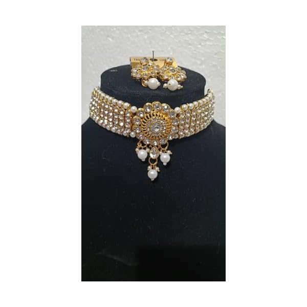 Women's Indian Wedding Jewelry Set - Bridal Necklace, Earrings,Red - Image 4