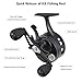 SOUUXIU Ice Fishing Reels with 3+1 Ball Bearings 3.2:1 Gear Ratio Fishing Reel Ultra Smooth Portable Ice Fish Reel for Front Fishing Rock Fishing, Left Hand/Right Hand
