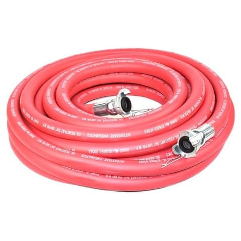 Interstate Pneumatics HJ19-050E Jack Hammer Red Rubber Hose 3/4 Inch x 50 Feet 300 PSI Cover