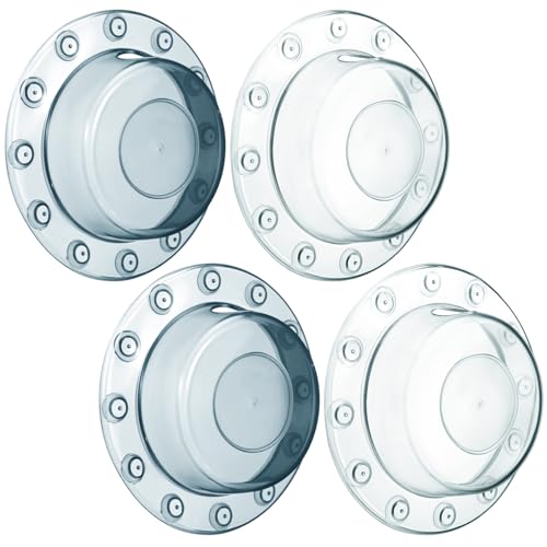 Chunful 4 Pcs Overflow Drain Cover for Tub Bathtub Stoppers 4 Inches Transparent PVC Bath Stoppers Overflow Clear Grey Drain Cover Plug for Deep Water Abysmal Bath Gifts for Women Spa Accessories