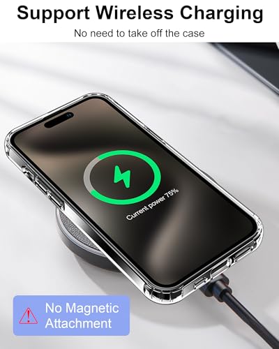 Image of HOOMIL Case for iPhone 15 Pro, Anti-Yellowing, Crystal Clear