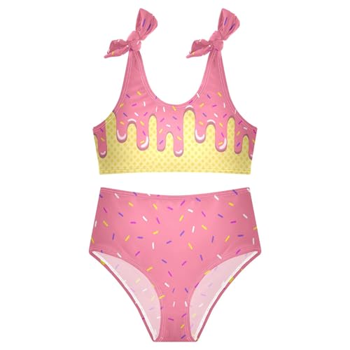 Image of Girls Tankini Swimsuit Bathing Suit Two Piece Bikini Summer Beach Swimwear with Adjustable Strap 3-12 Years