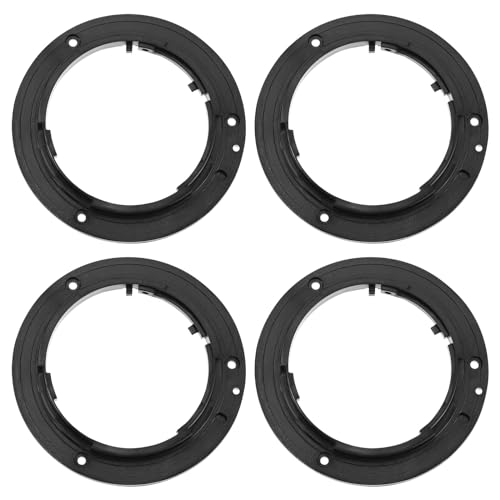EMSea 4 Piezas de Montaje de Bayoneta de Repuesto Compatible con Nikon 18 55 18 105 18 135 Diámetro Exterior 58,5mm Anillo de Montaje de Bayoneta de Lente Negro