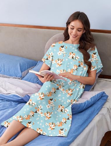 Image of Deyeek Hospital Gowns for Women Labor Delivery Shoulder Surgery Dress Adaptive Clothing Night Robes for Elderly Plus Size