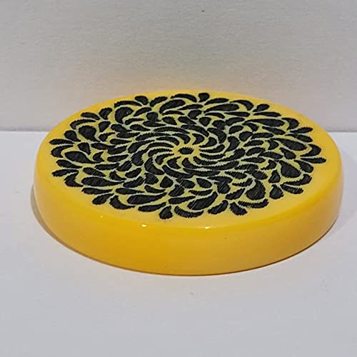 Image of NHD Professional Carrom Striker PROAN794 - Made of Original Pool Ball (Yellow), 41 x 41 x 9 mm