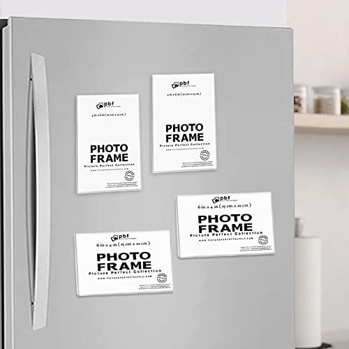 Photo Booth Frames - 6X4 Inch Clear Acrylic Magnetic Picture Frame For Refrigerator (3 Pack) + 4X6 Inch Clear Acrylic Magnetic Picture Frame For Refrigerator (3 Pack) #TOP3