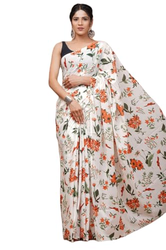 Image of Hand Block Printed Cotton Mulmul Saree | Soft Lightweight Summer Saree | Pure Cotton Traditional Indian Saree for Women