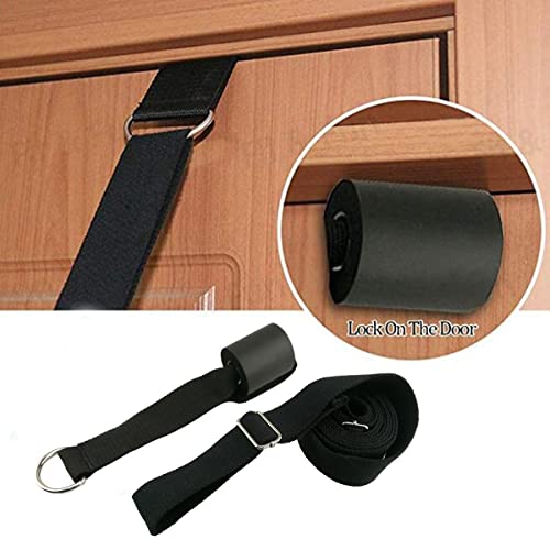 Door Leg Stretcher, Door Flexibility & Stretching Leg Strap - Great For Ballet Cheer Dance Gymnastics Or Any Sport Leg Stretcher Door Flexibility Trainer Premium Stretching Equipment (Black) #TOP4