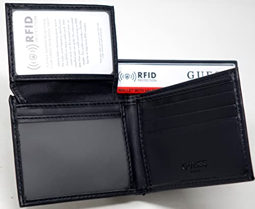GUESS Men's Black Leather Bifold RFID Protection Wallet With Gift Box Wallet With Gift Box4
