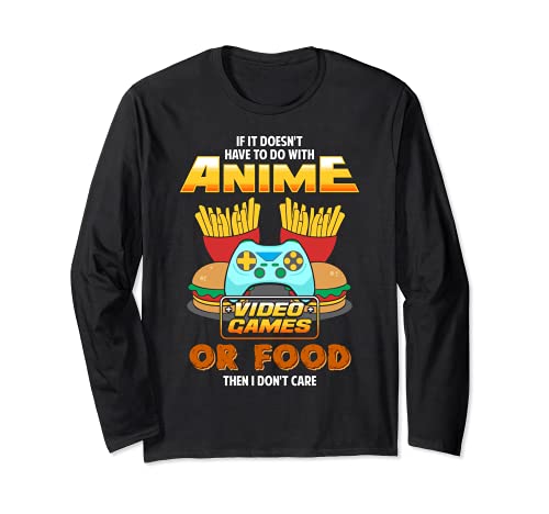 Kawaii gamer food video games anime comic pc console gaming maglia a manica