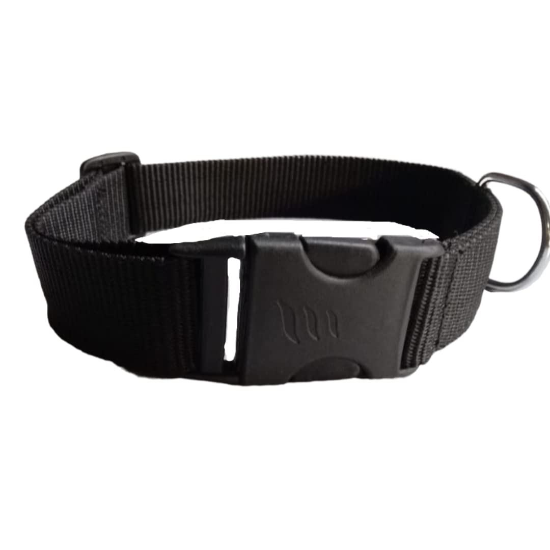 Comrade Saddlery Nylon Dog Collar, Adjustable Soft Comfortable Pet Collars with Safety Plastic Buckle, Breathable Neck Collar Set Suitable for Puppy, Junior, Adult Dogs, 24 inches, Color: Black (B0BP2HQ7QN) Amazon Price History, Amazon Price Tracker