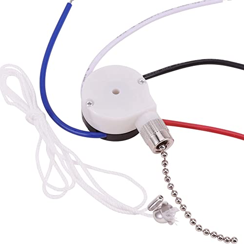 Pvczool Ceiling Fan Switch Kit 3 Speeds 4 Wires Slide Control Switch ZE ...