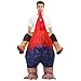 COMIN Inflatable Chicken Costume Ride-on Rooster Adult Blow up Suit Funny Fancy Dress Cosplay Halloween Costume