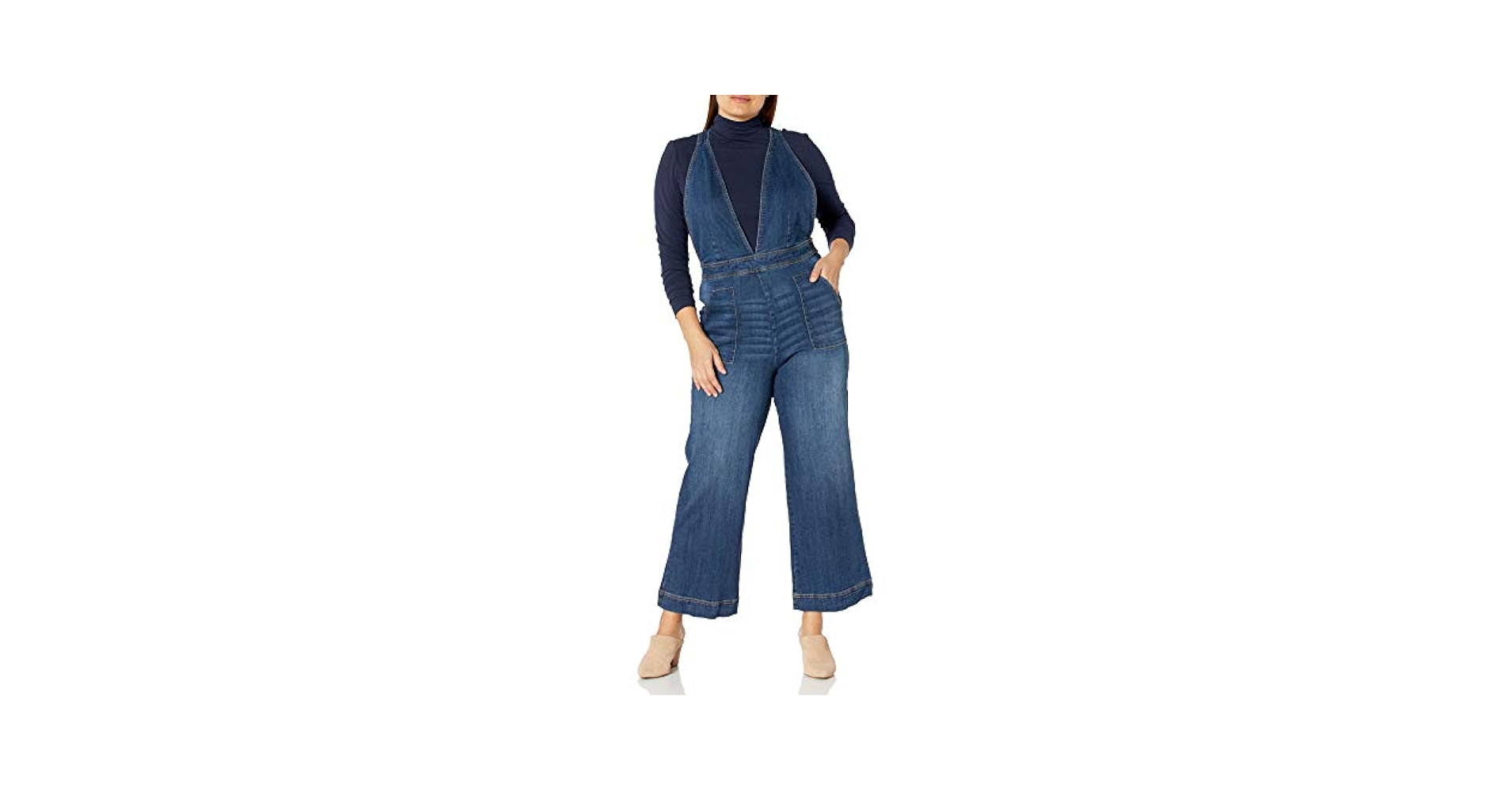 andmary ♡ Heart hip denim allinone Heart hip denim all-in-one andmary