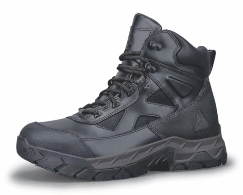 ACE Work Boots Glacier, Men's Steel Toe (ST) and Nano Composite Toe (NCT) Work Boots, Slip Resistant, Water Resistant, Black