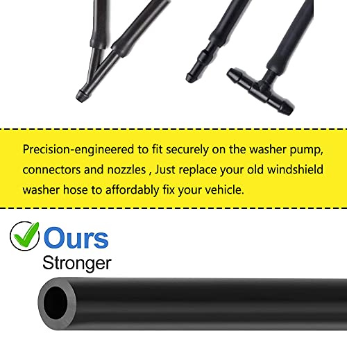 Windshield Washer Hose Kit 3 Meter Universal Washer Fluid Hose