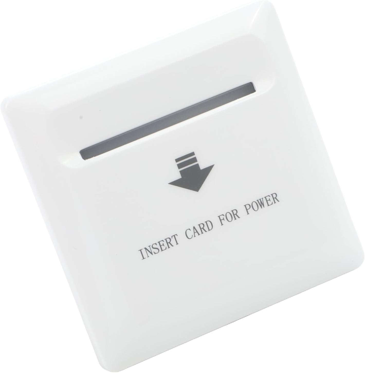 13.56MHz Card Power Switch for Hotel Control, 40A High-Frequency Energy Saving W Switch with 15-20s Delay, AC 110V-220V Electrical Outlet Part for M1 Cards, Gold Finish(White)