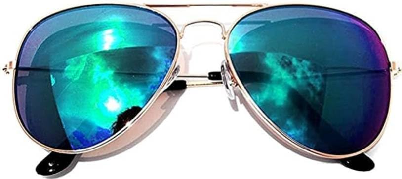 Image of OWL Aviator Pilot Sunglasses for Women and Men Size Medium Gold, Black, Silver, Bronze, Colorful Metal Frame
