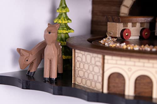 Cuckoo Palace 18110 QMT HG Cuckoo Clock Deer Park Mill Station Chalet-Style 33Cm Quartz-Movement thumb #7