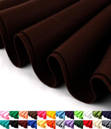 Image of Barcelonetta | Felt Fabric | 36 inchX 36 inchSquare | 1.6mm Thick | Acrylic & Soft | Felt by The Yard | Felt for DIY Crafts, Projects, Sewing (Dark Brown, 36 inchX 36 inch)