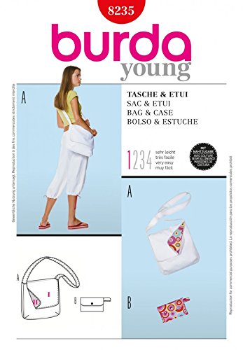 BurdaEasy Accessories Sewing Pattern 8235 Shoulder Bag & Pencil Case