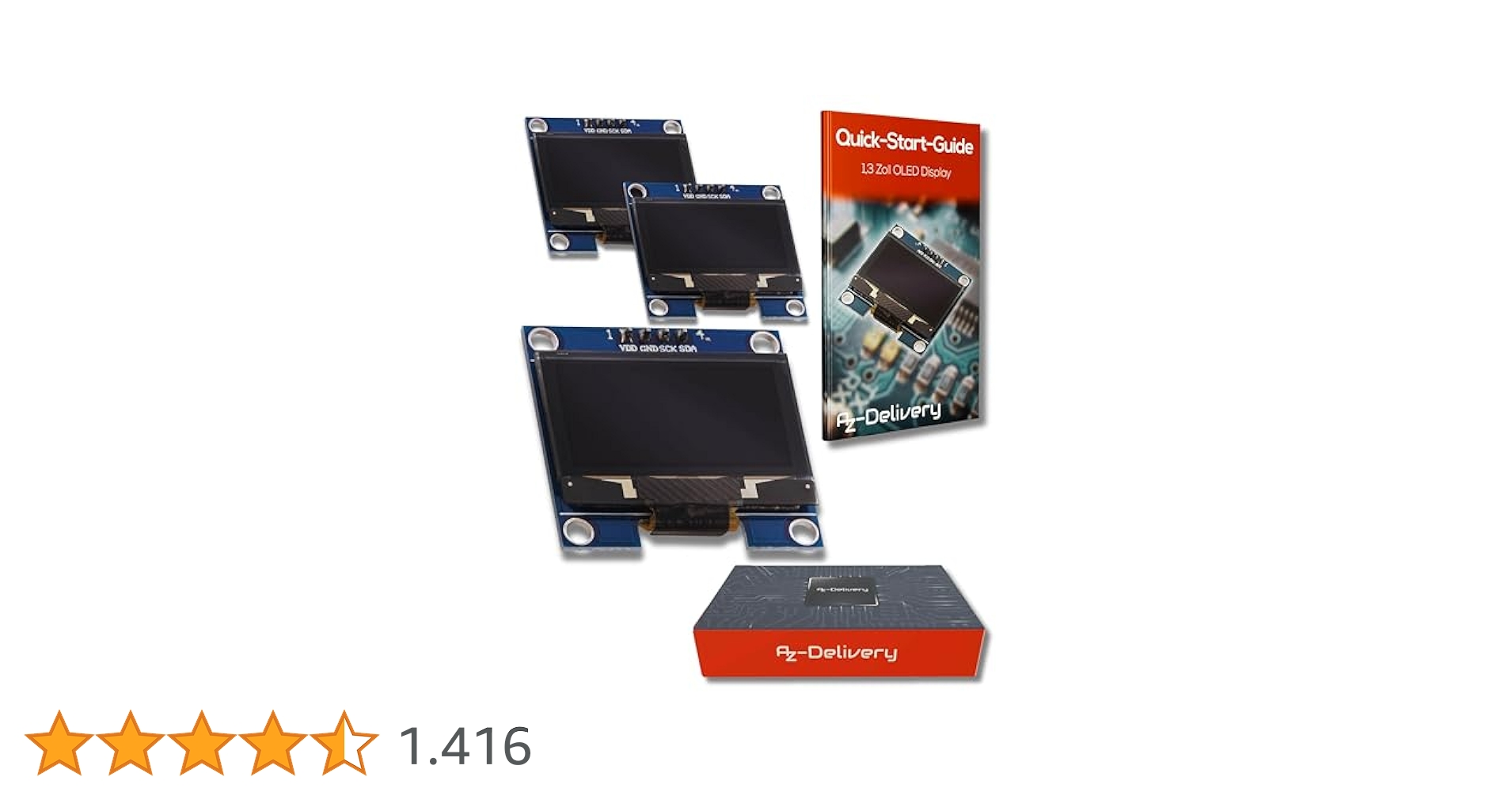 5 Display OLED 1.3'' SSH1106 128x64 Pixel Con Interfaccia I2C - Compatibile Con Arduino E Raspberry Pi