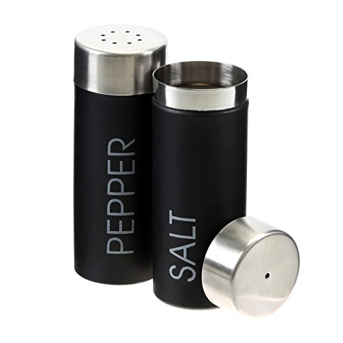 Premier Housewares 508549 Liberty Salt and Pepper Set - Black